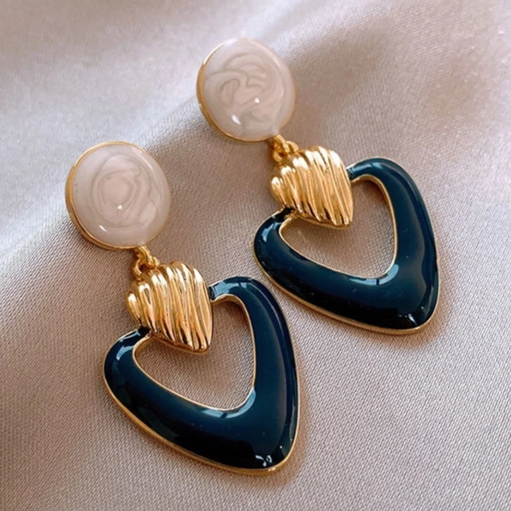 *DAGNY* Gold x Blue Fashion Dangle Earrings